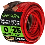 Gearit Gauge 25' 50' Cca Amplifier Power Ground Wire, Black/blue/red.. Fixed Price $64.88.