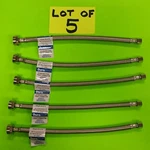 Lot Of 5 3/8" Compresion 7/8" Ballcock Nut Durapro Braided 12" Toilet Connector. Fixed Price $19.95.