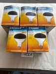 5- Westinghouse 03917 Red E26 Brass Base R40 Heat Lamp Bulb 250W 400A. Fixed Price $40.00.