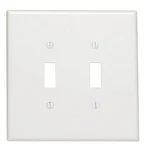 Leviton 88109-000 White 2-GANG Toggle Wall Plate 5-1/4 X 5-5/16 In.. Fixed Price $7.26.