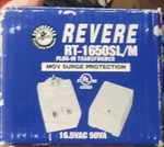 Revere RT-1650SL/M Plug In Transformer Mov Surge Protector 16.5VAC 20VA Open Box. Fixed Price $18.88.