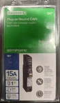 Square D Plug-on Neutral Circuit Breaker 15A Black (QO115PCAFIC). Fixed Price $35.00.