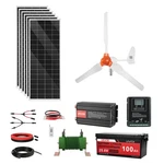 Vevor 24V 1000W Solar Wind Power Kit 6PCS 100W Panels 400W Turbine. Fixed Price $1486.90.