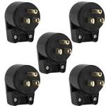 (5PACK) Etl Listed 90 Degree Usa Canada Male Plug Nema 5-15P 3 Pole Angle Diy.... Fixed Price $36.25.