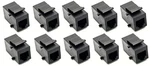 Riteav Black RJ11/RJ12 Phone Keystone Jack Female-female (10 Pack). Fixed Price $17.16.
