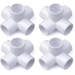 4-PACK 3/4 In. 5-WAY Pvc Elbow Astm SCH40 Furniture-grade Fittings. Fixed Price $9.95.