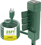 25FT Outdoor Extension Cord With Power Stake 6-OUTLET Strip 14/3 Sjtw. Fixed Price $46.43.