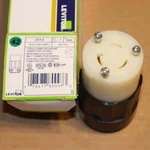 One Leviton 2313 Female Pole Wire Grounding Locking Connector Plug L5-20R. Fixed Price $17.63.