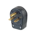 Leviton Commercial Thermoplastic Angle Ground/straight Blade Plug 00931-00E. Fixed Price $23.95.