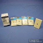 5 Leviton Ivory 4-WIRE Jack Wallplates RJ11 Modular Telephone 6P4W C0249-I. Fixed Price $15.85.