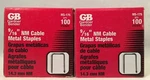 2 Boxes -gb 9/16 In. W Steel Cable Staple 100 Per. Fixed Price $8.81.