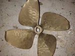 Johnson Bronze 13 X 12.5P 4-BLADE Inboard Propeller Lh Rotation Cupped 7/8". Fixed Price $92.10.
