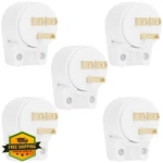 Dealtus 5-PACK 90 Deg Nema 5-15P Angle Plug, 15A 125V, White. Fixed Price $44.99.