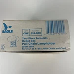 Eagle Porcelain Ceramic Pull Chain Lampholder W Outlet 659-BOX -250V. Fixed Price $6.99.