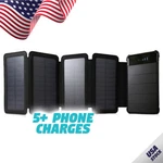 Folding 4 Panel 10,000MAH Portable Solar Power Bank. Fixed Price $37.97.