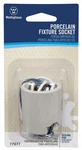 Westinghouse 77077 Porcelain Socket, E26 Medium Base, Keyless, 6-INCH Wire Leads. Fixed Price $12.55.