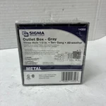 Sigma 14350 2-GANG Outlet Box Three Hole 1/2" Electric New. Fixed Price $11.69.