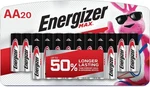 Energizer Aa Batteries, Max Double Battery Alkaline, 20 Count. Fixed Price $15.49.