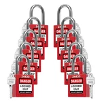 Secure Electrical Lockout Padlocks - 10 Red Loto. Fixed Price $112.19.