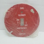 Vintage Mulberry Round Gas Burner Cover Plate Red Metal. Fixed Price $14.75.
