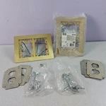 Lot Hubbell SB3084W Scrubshield Brass Carpet Flange 2-GANG Hardware New Read. Fixed Price $299.99.