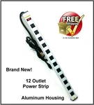 Global Industrial Power Strip, 12 Outlets, 15 Amp, 28" Long, 6' Cord, 14 Awg New. Fixed Price $39.99.