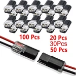 100PCS Double-wire Plug-in Connector, Cable Clamp With Locking Buckle, Awg 18-22. Fixed Price $18.99.
