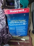 Honeywell 12W Solar Power Gable Mount Attic Fan. Covers 1250 Sq Ft. Fixed Price $91.00.