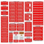 Solar Pv System Labels 62 Pack Uv Resistant Safety Warning Photovoltaic. Fixed Price $15.45.