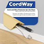 Cordway Wire Protector For Floor Almond 5 Ft Includes Adhesive Tape Safety. Fixed Price $12.00.