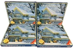 Set Of 4 - Vtg Holiday Twinkling 100 Icicle Light Clear Bulbs White Wire. Fixed Price $27.25.