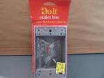 Gray Weatherproof Electrical Outdoor Outlet Box 3/4" Holes. Fixed Price $5.00.