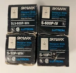 Dimmer Switch Lutron Skylark S-600P-IV, SLV-600P-WH, S-10P-IV, S-10P-WH Set Of 4. Fixed Price $159.99.
