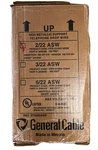 QTY=750 Feet: 2090008 General Cable Black 2/22ASW 22AWG Drop Wire. Fixed Price $139.50.
