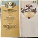 Hampton Bay Caffe Patina Traditional Style 2-LIGHT Semi-flush Mount Bronze. Fixed Price $84.99.
