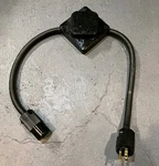 Hubbell 4 Plex Receptacle Outlet 15A Edison Feed Thru Quad Box Adapter. Fixed Price $50.00.