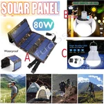 80W Usb Solar Panel Kit Folding Power Bank Camping Hiking Phone Charger W/ Torch. Fixed Price $9.99.