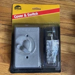 (hubbell) Outdoor Cover & Single Poor Switch Combo 5121-5, Gray New. Fixed Price $9.99.