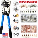 140/280PCS Battery Cable Lugs Eyelets Copper Ring Terminal Crimp Wire Connectors. Fixed Price $17.62.