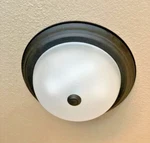 Kichler 13.25" 2-LIGHT Flush Mount Olde Bronze Satin-etched Glass Model 8112OZ. Fixed Price $29.99.
