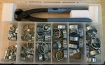 Oetiker 2-EAR Clamp Assortment Kit W/ Hip 1000 Single Action Pincer 18500130. Fixed Price $58.99.