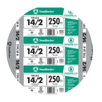 Electrical Cable Wire Outdoor Direct Burial Wet Rated 250 Ft. 14/2 Cu Uf-b W/g. Fixed Price $195.03.