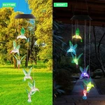 Color Changing Led Solar Green Hummingbird Mobile Wind Chime Light Decor. Fixed Price $79.74.