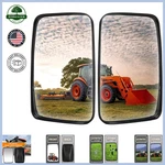 Durable Black Rear Mirror For Tractors, Curved Design, Enhanced Viewing. Fixed Price $69.32.