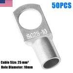 50PCS SC25-10 Battery Tinned Copper Ring Lug Terminals 25MM Cable Connectors. Fixed Price $23.98.
