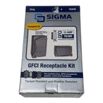 Sigma Electric 16449 Weatherproof Rectangular Gfci Outlet Kit Grey New In Box. Fixed Price $18.98.