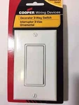 Cooper Decorator 3-WAY Rocker Switch With Cover Plate White. Fixed Price $9.99.