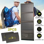 2PCS Usb Solar Panel Folding Power Bank Outdoor Camping Hiking Phone Charger. Fixed Price $59.99.