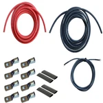 Windynation 1/0 Gauge Awg 8 Feet Black Red Power Inverter Battery Cable. Fixed Price $156.65.