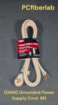 Carol 12 Gauge Prong SPT-3 Grounded Appliance Power Supply Cord Beige 6FT.. Fixed Price $19.00.